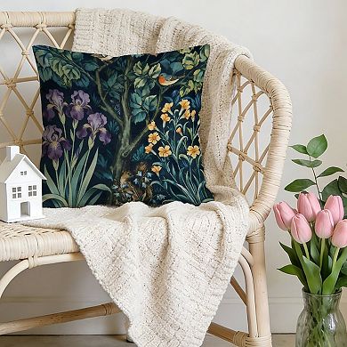 William Morris Art Nouveau Nature Green Decorative Throw Pillow, 18" Pillow Cover Singular