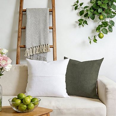 Outdoor Decorative Throw Pillow, 18" Pillow Cover Singular, Chinoiserie Olive