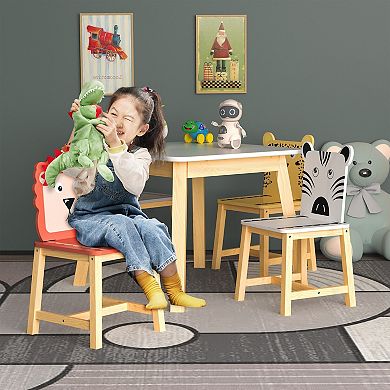 Kids Table and Chair Set - 4 Chairs
