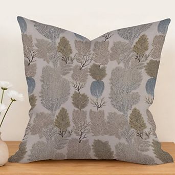 Decorative Throw Pillow, 18" Pillow Cover Singular, Forest Plant