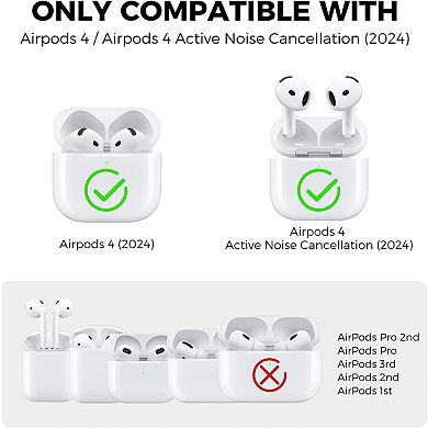Earphone Case Cover for AirPods 4 with Cleaning Kit Retro Handheld Game Console Design