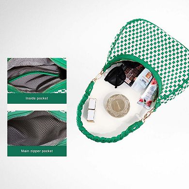Woven Checkered Shoulder Bag Hynes Eagle