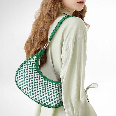 Woven Checkered Shoulder Bag Hynes Eagle