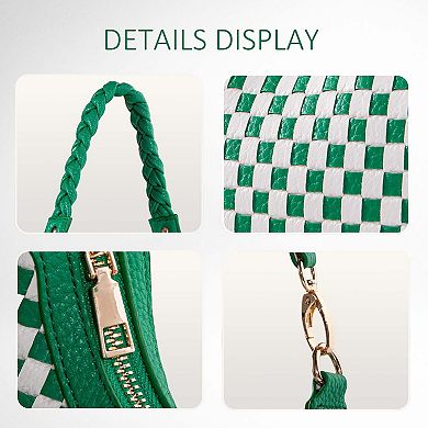 Woven Checkered Shoulder Bag Hynes Eagle