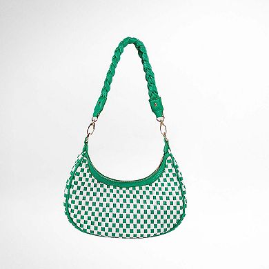 Woven Checkered Shoulder Bag Hynes Eagle