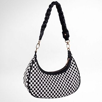 Woven Checkered Shoulder Bag Hynes Eagle