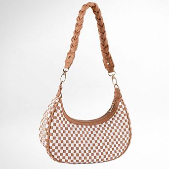 Woven Checkered Shoulder Bag Hynes Eagle