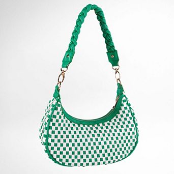 Woven Checkered Shoulder Bag Hynes Eagle