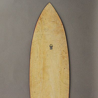 32 Inch Wooden Surfboard Decorative Wall Hanging Beach Decor - Red