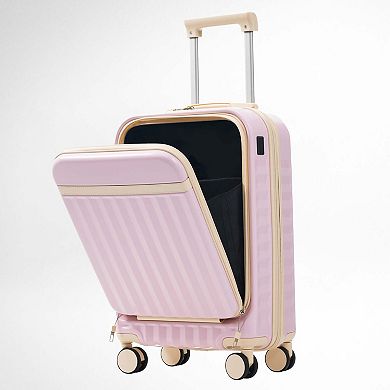 Front-Opening Travel Luggage Set, USB Charging (3-Piece) Hynes Eagle