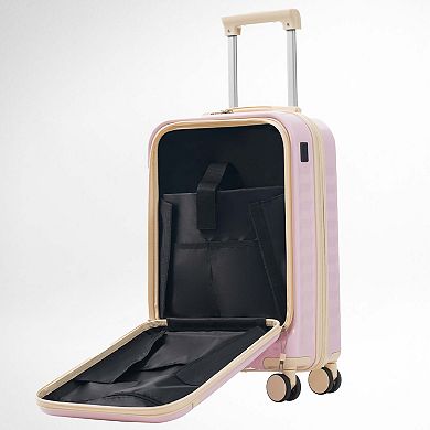 Front-Opening Travel Luggage Set, USB Charging (3-Piece) Hynes Eagle