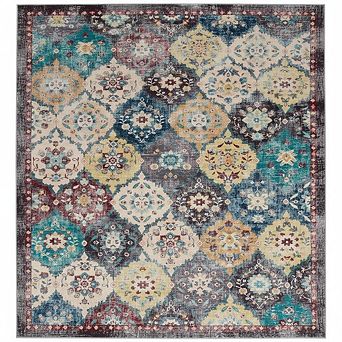 Washable Vintage Rug, Machine Washable Rectangle for Living Room Bedroom Kitchen Office