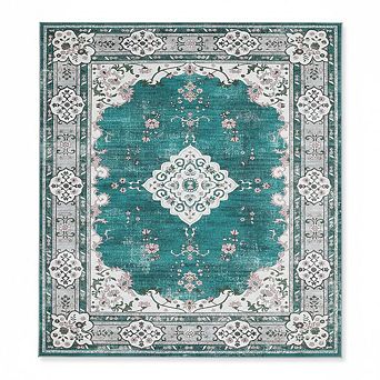 Boho Vintage Washable Area Rug for Living Room Bedroom Dining Room Office