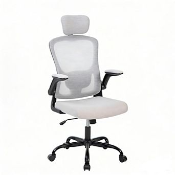 Mesh Office Chair, High Back Adjustable Headrest & Reclining Design for Bedroom Home Office