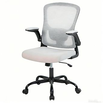 Mesh Office Chair with Flip-Up Armrests, Executive Computer Chair for Home Office Bedroom