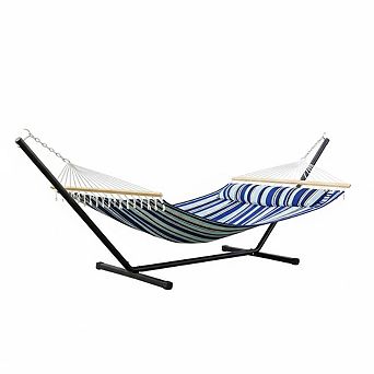 Double Hammock with Stand, 450 lbs Capacity, Adjustable Portable Hammock Chair
