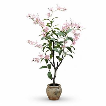 Artificial Jasmine Tree with Pot, Lifelike Faux Tree for Indoor Outdoor Home Office