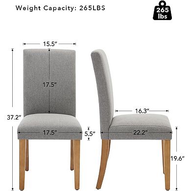 Dining Chairs Set of 2, Modern Upholstered Fabric Chairs for Kitchen Dining Room Bedroom