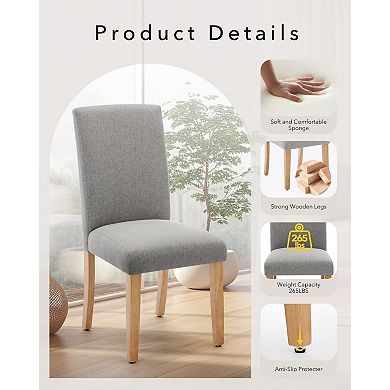 Dining Chairs Set of 2, Modern Upholstered Fabric Chairs for Kitchen Dining Room Bedroom