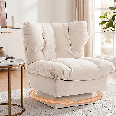 ANIXOL Chenille Swivel Accent Lounge Chair