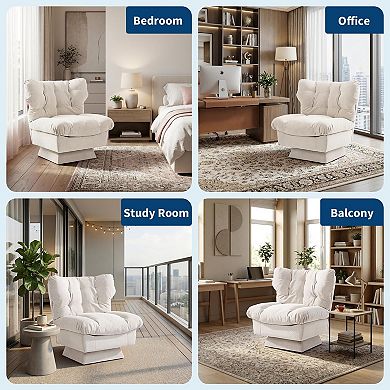 ANIXOL Chenille Swivel Accent Lounge Chair