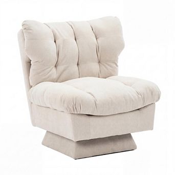 ANIXOL Chenille Swivel Accent Lounge Chair