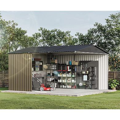 ANIXOL 10x10 FT Outdoor Metal Storage Shed