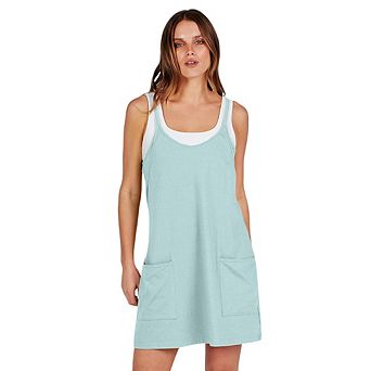 Women's Two Piece Look Cami Dress, Casual Sleeveless Mini Dress with Pockets for Daily Beach
