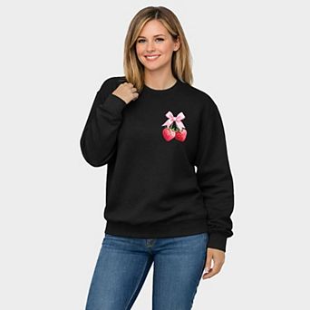 Coquette Strawberry Watercolor - Women's Graphic Sweatshirt