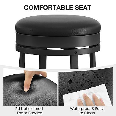 ANIXOL 360° Swivel Round Backless Bar Stool