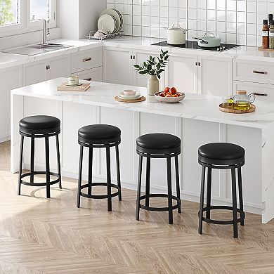 ANIXOL 360° Swivel Round Backless Bar Stool