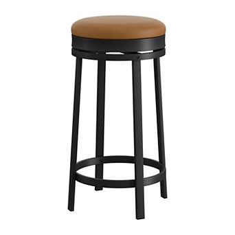 ANIXOL 360° Swivel Round Backless Bar Stool