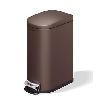 ANIXOL 2.6 Gallon/10L Slim Step Trash Can with Lid，Foot Pedal