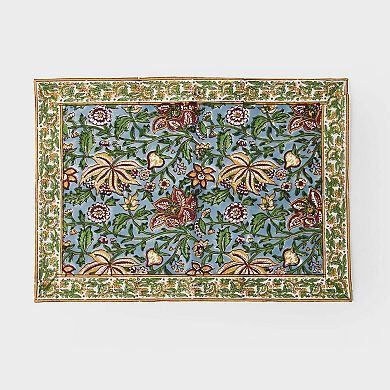 Placemats Block Printed Cotton Floral