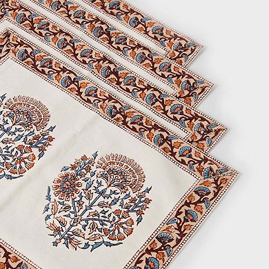 Placemats Block Printed Cotton Floral
