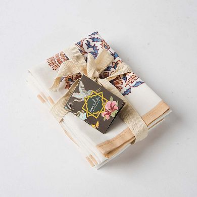Napkins Block Printed Cotton Floral