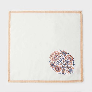 Napkins Block Printed Cotton Floral