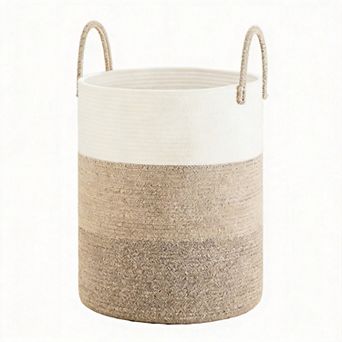 Woven Cotton Rope Hamper for Clothes Storage