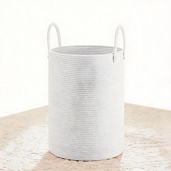 Woven Cotton Rope Hamper for Clothes Storage