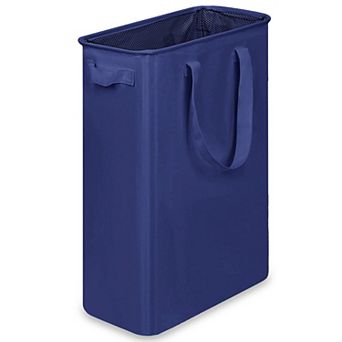Slim Laundry Hamper Collapsible Dirty Clothes Bin With Handles