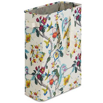 Slim Laundry Hamper Collapsible Dirty Clothes Bin With Handles