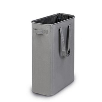 Slim Laundry Hamper Collapsible Dirty Clothes Bin With Handles