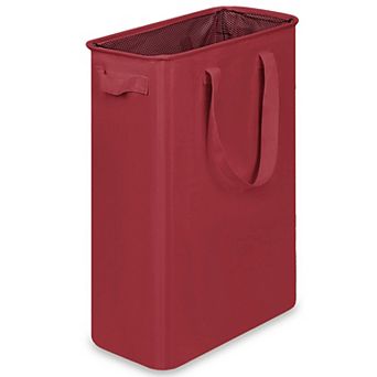 Slim Laundry Hamper Collapsible Dirty Clothes Bin With Handles