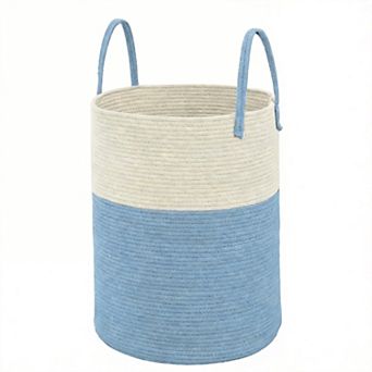 Woven Cotton Rope Laundry Hamper Storage Bin Gift Basket