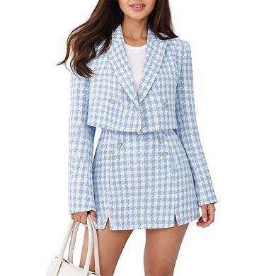 Women Modern Blazer Skirt Set