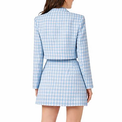 Women Modern Blazer Skirt Set