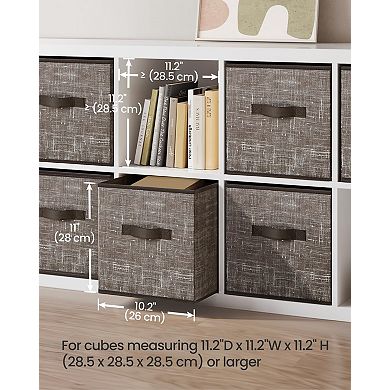 6PC Storage Cubes Fabric Bins Closet Organizers Foldable