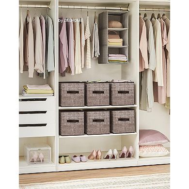 6PC Storage Cubes Fabric Bins Closet Organizers Foldable