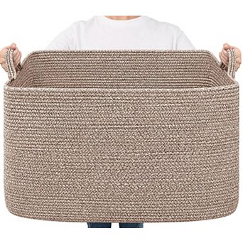 Woven Rope Storage Basket Rectangle