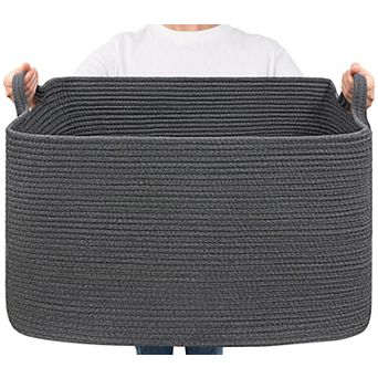 Woven Rope Storage Basket Rectangle